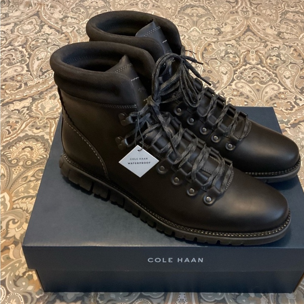 Cole Haan Men's Dark Leather Boots 8